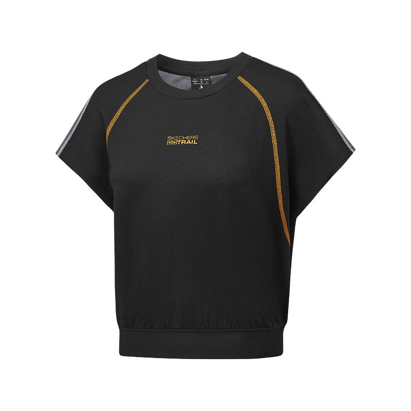 Skechers Outdoor Series Loose Fit Round Neck Short Sleeve T-Shirt Women Tops Carbon-Black P225W088-0018 M