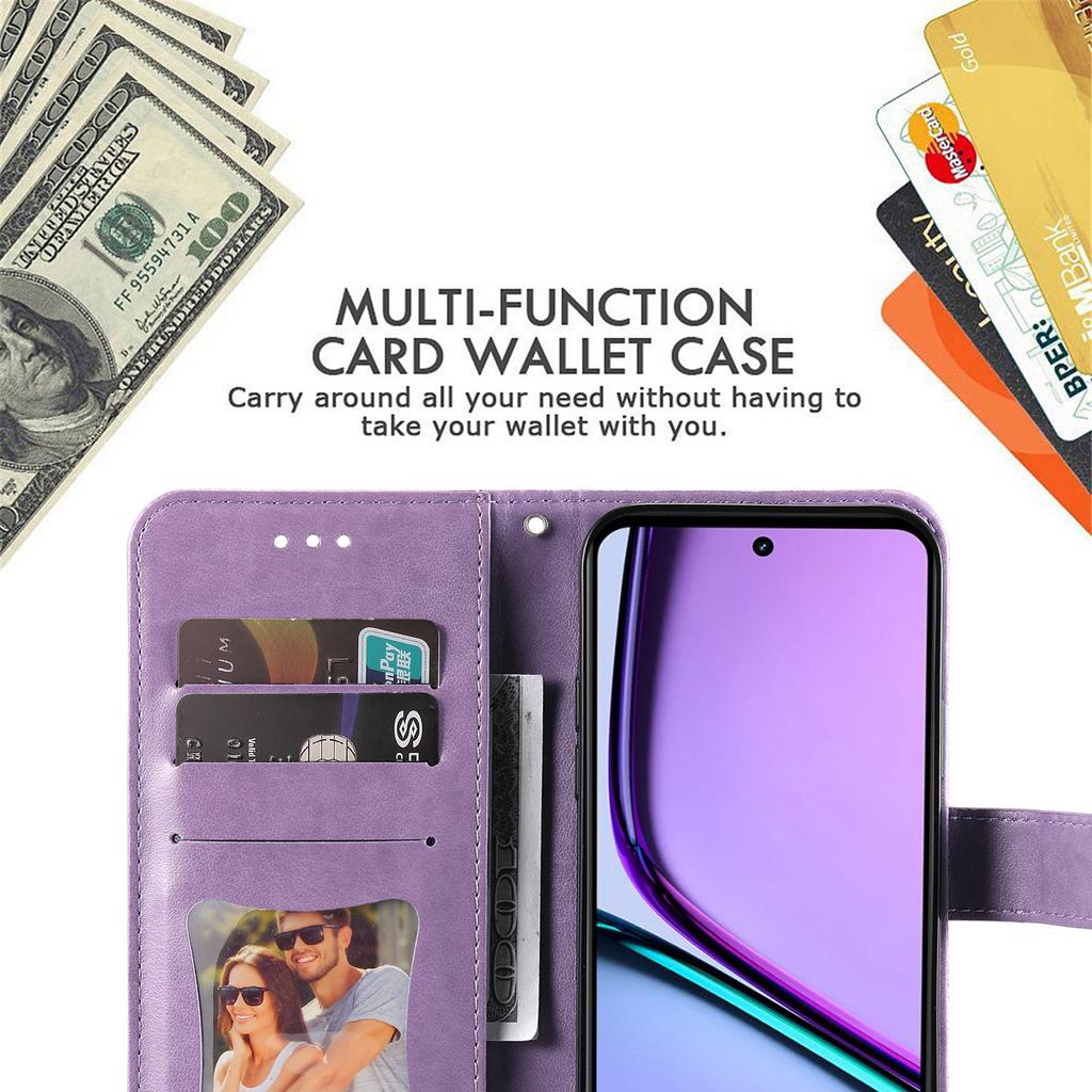 Pentru Husă Realme C67 4G Model Floral Piele PU Portofel Suport Husă Telefon