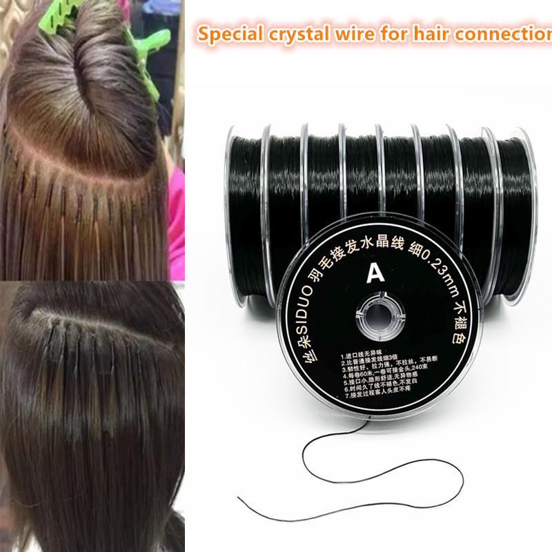1 Roll 60M Salon Crystal Elastic String Hair Weave Sew Decoration Thread For Hair Thread Making Weaving Wig Hair Extensions