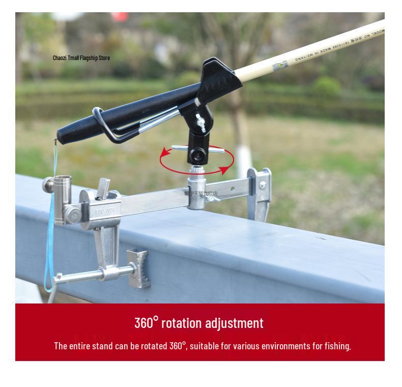 Bridge Fishing Rod Holder for Raft or Railing