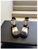 Coarse Heel Platform Short Boots Women's 2025 New Autumn and Winter Small High Heel Cow Anti-velvet Retro Belt Buckle Martin Boots