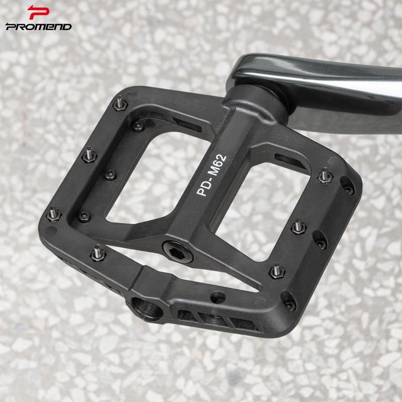 Mountain Bike Pedals With Nylon Body Triple Sealed Bearings Wide Anti-Slip Platform Off-Road Cycling