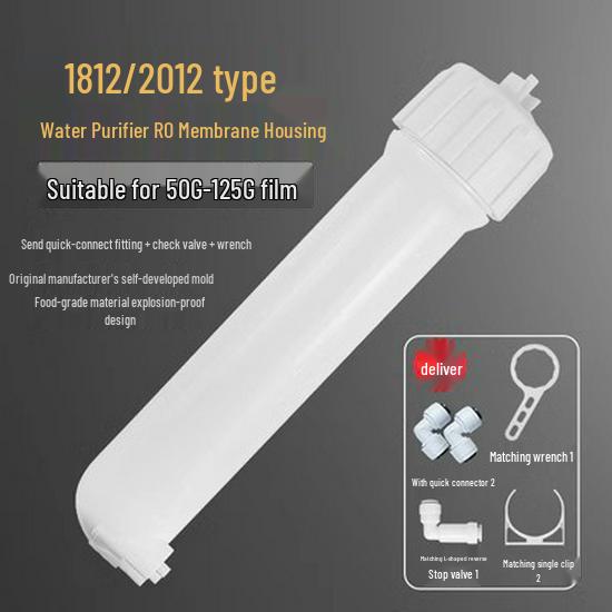 Water Purifier Accessory: 3013-400G & 1812-75G Quick Connect RO Membrane Housing with Wrench & Connectors