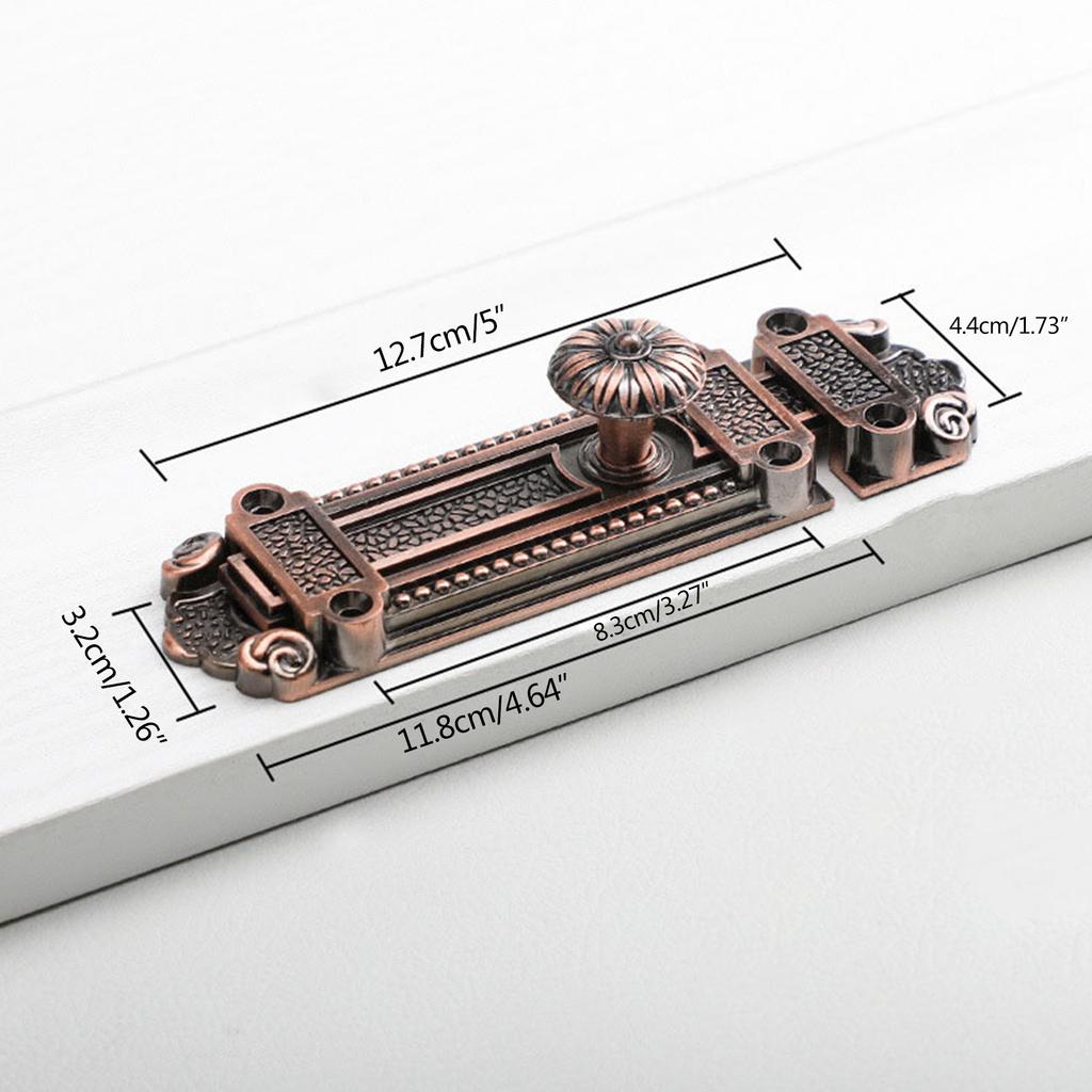 Thickened Sliding Bolt Door Lock Zinc Alloy Slide for Latch Lock Safety Door Barrel Bolt Retro Privacy for Latch Easy To