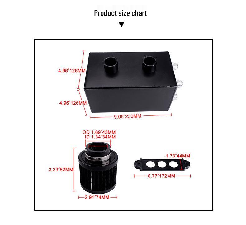 Honda Civic 92-00 Dual Hole Oil Catch Tank Aluminum Breather Filter