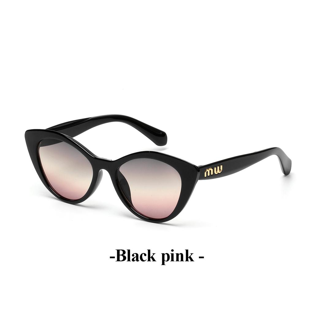Ruiao fashion sunglasses cat eye shapes women uv 400 men luxury brand designer high quality letter sun glasses girl eyewear