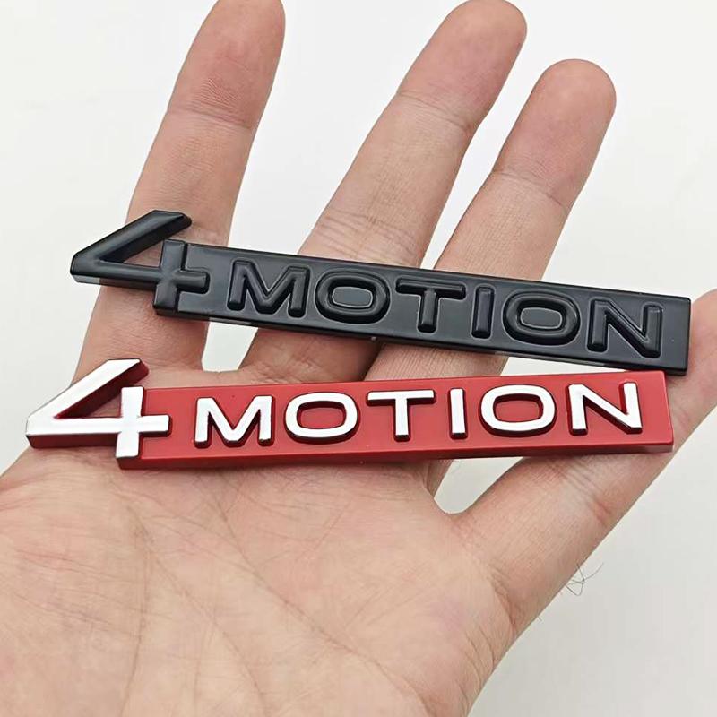 3D Metal Car Styling 4MOTION Logo Sticker Body Badge Tail Decals For VW Tiguan Touareg Golf Passat R32 Atlas Arteon Accessories zd7