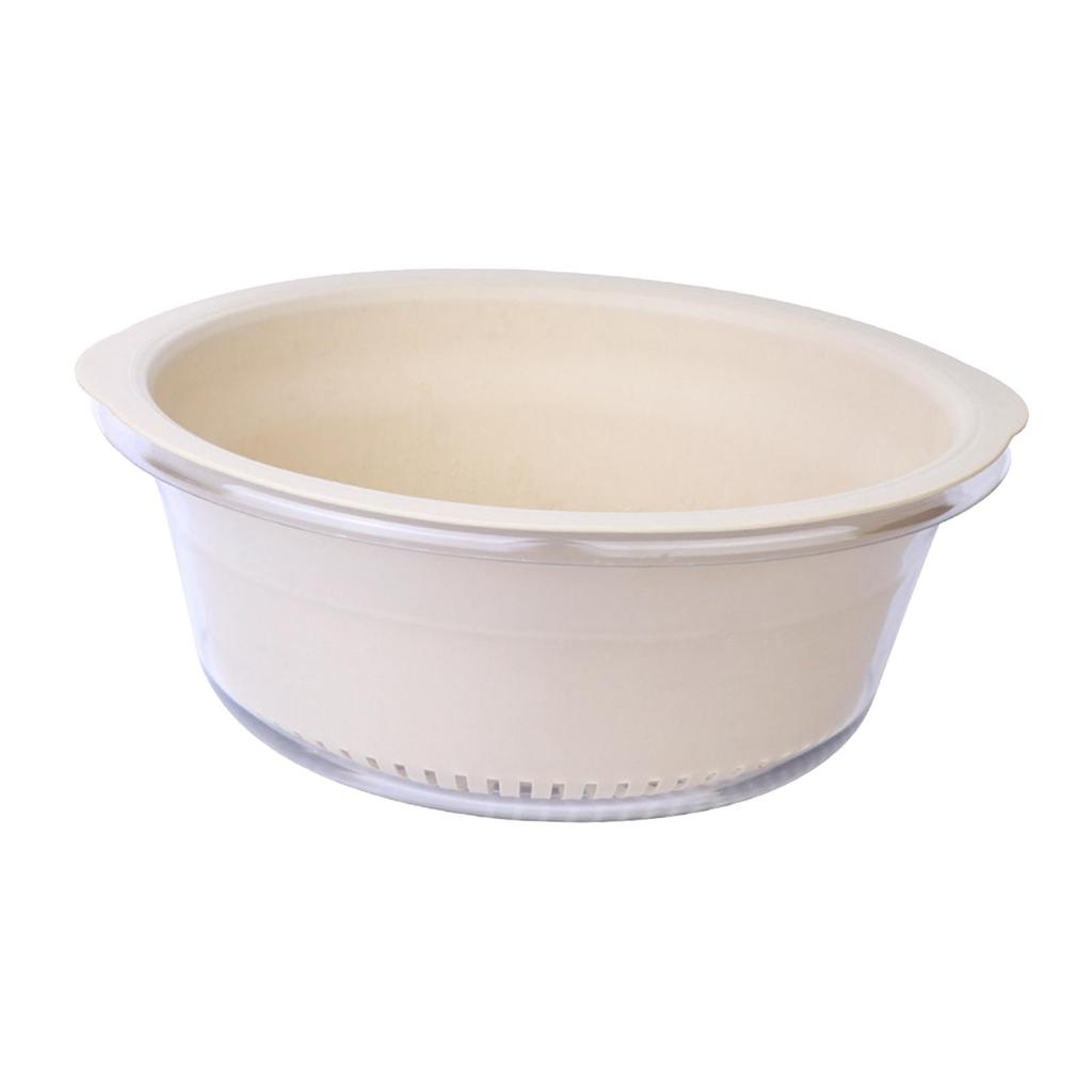 Double Layer Fruits Vegetable Washing Basket Strainer, Multipurpose Bowl and Strainer Drain