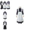 Stil Langes Britisches Dienstmädchen Outfit Herren Damen Spitze Cosplay Kleid Halloween Kostüm