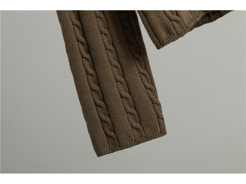 Women's Autumn/Winter Knit Cardigan & Skirt Set: Slim Fit, Hip-Hugging, Trendy Two-Piece.