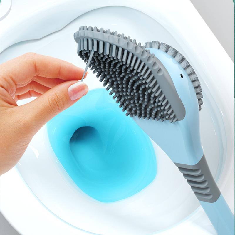 1PCS Toilet brush Silicone brush No punching Toilet cleaning toilet wall hanging cleaning bathroom accessories toilet set