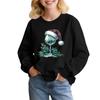 Mote for barn Løstsittende avslappet langermet genser med juleprint Oversized crewneck