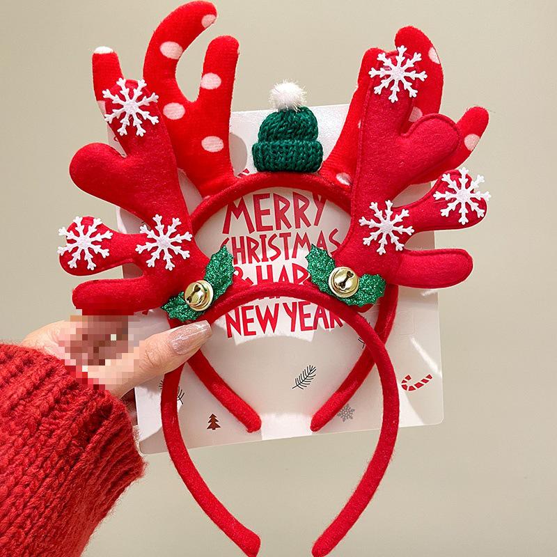 Mori Style Reindeer Antler Headband: Cute Christmas Hair Clip for Women & Kids