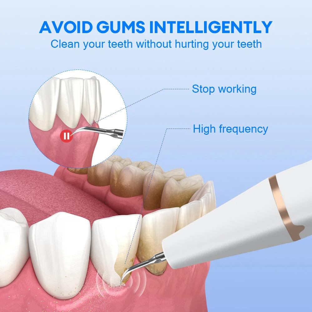 Ultrasonic Tooth Cleaner Dental Scaler Calculus Remover Plaque Tartar Eliminator Dental Stone Removal Teeth Cleaning Tools