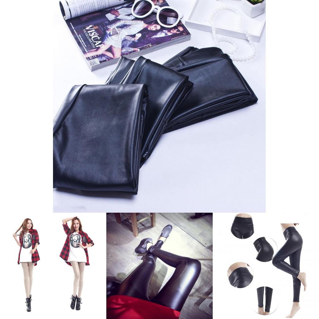 Elegant New For Women Girl Lady Faux Leather Pencil Pants Black Slim Trousers Legging For Chic Outfits