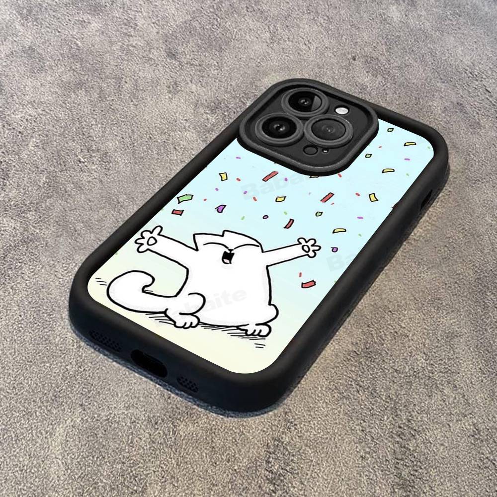 

Cute S-Simons Cat For IPhone 17 16 15 14 13 12 11 Pro Max Plus Phone Case Covers iPhone 15pro max