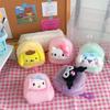 Cute Cartoon Animal Plush Wallet For Women Soft Fluffy Earphone Case Coin Purse Data Cable Holder Lipstick Pouch Wholesale