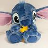 30Cm Anime Lilo&Stitch Plush Doll Breath Child Kawaii Soothes Toy Sets Baby Music Light Sleep Toy Sets Pink Stitch For Kids Gifts