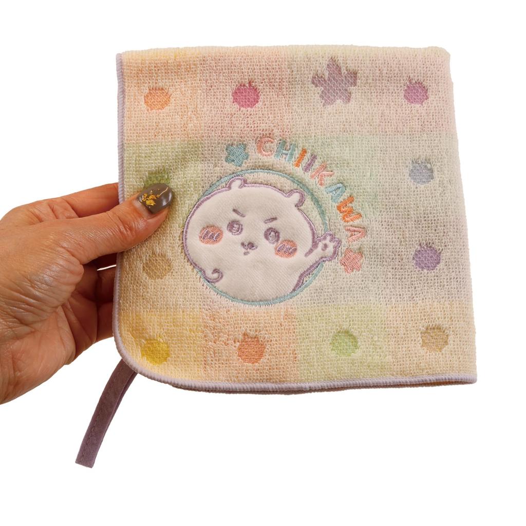 Marushin Loop Chiikawa Pastel Dot Organic Antibacterial 0776016200 Towel, Shower, Cotton, Treatment,