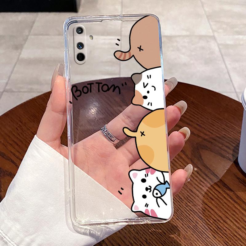 Jelly Casing For Realme C3 Capa Realme C3i Funda Clear Silicone Soft TPU Back Cover Cute Cat Rabbit Heart Protective Case Coque