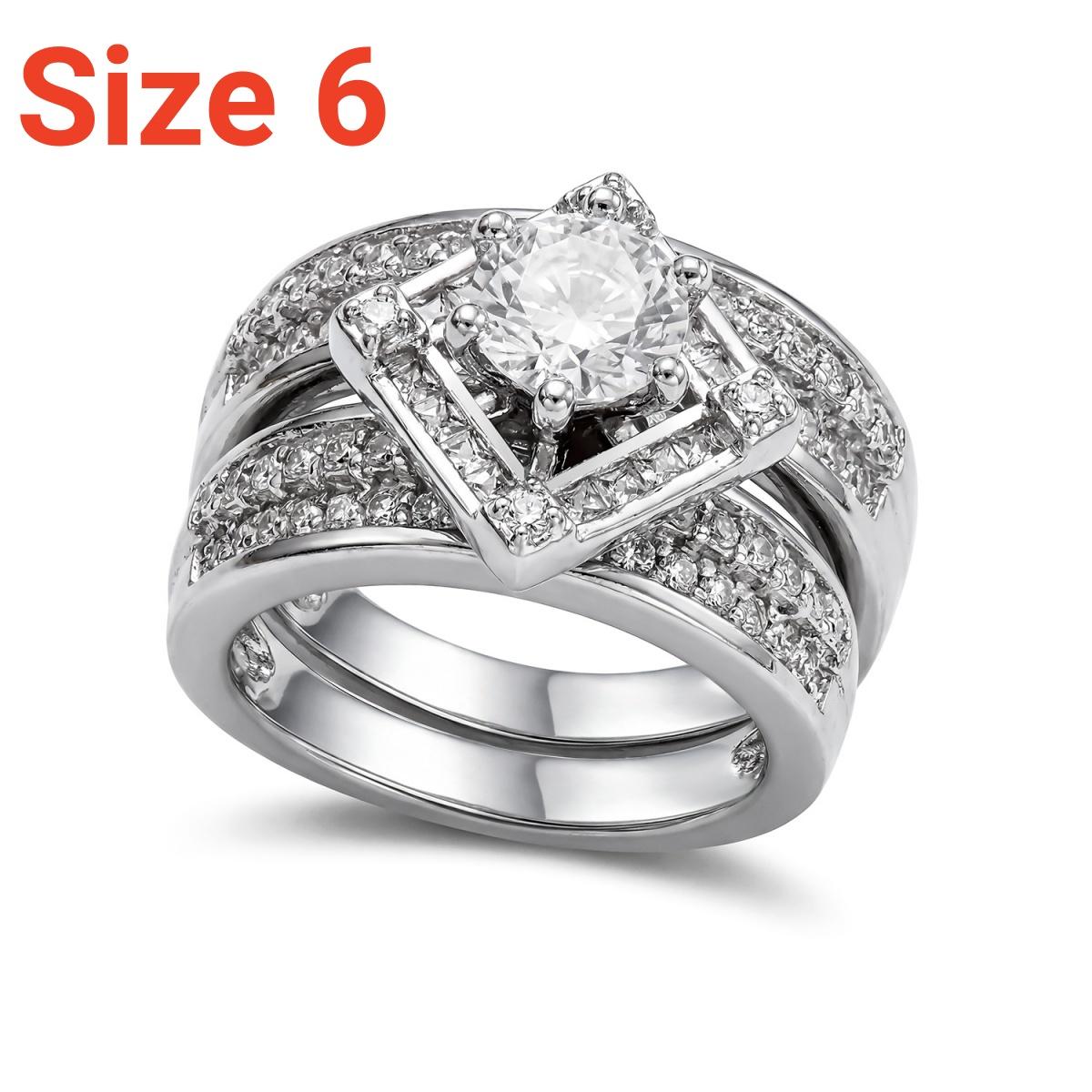 

2Pcs/Set Vintage Square Inlaid Cubic Zircon Couple Rings For Women Men Classic Geometric Promise Engagement Wedding Ring Jewelry