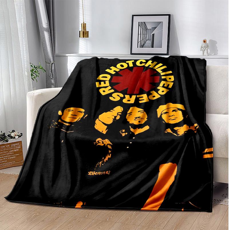Hot Chili Peppers Flannel Blanket Soft Warm All-Season Throw, Design for Camping, Car Travel, Hiking Sofa, Bed, Office Perfect Gift for Parties