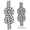 Creative Flat Knot Carbon Steel Die Cuts Rope Metal Cutting Dies Stencil-for DIY Scrapbooking Photo Embossing Mold-D
