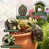 Exquisite Resin Crafts for Indoor Plants Cute Climbing Turtle Flower Pot Huggers, Animal Figurines Planter Ornaments Aquarium Landscaping Edges,