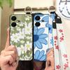 Protective Dirt-resistant Phone Case For Tecno Pova Neo3/LH6N Wrist Strap Phone Holder Oil Painting Anti-dust Silicone