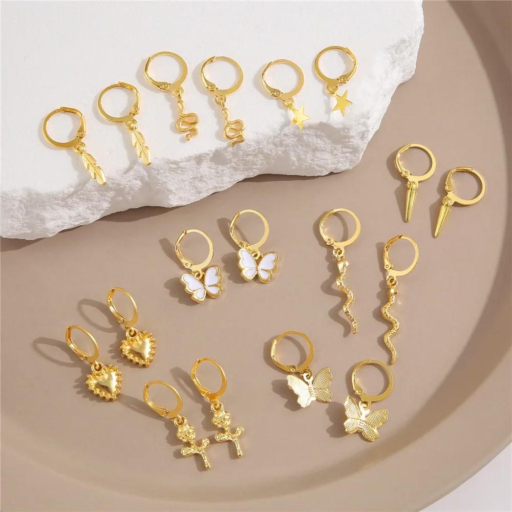 

Hot Sale Animal Element Earrings Decorative Earrings Earrings Jewelry with Minimalist Style Metal золотой