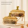Elegant Multi-layer Snack and Fruit Plate with Lid for Coffee Table