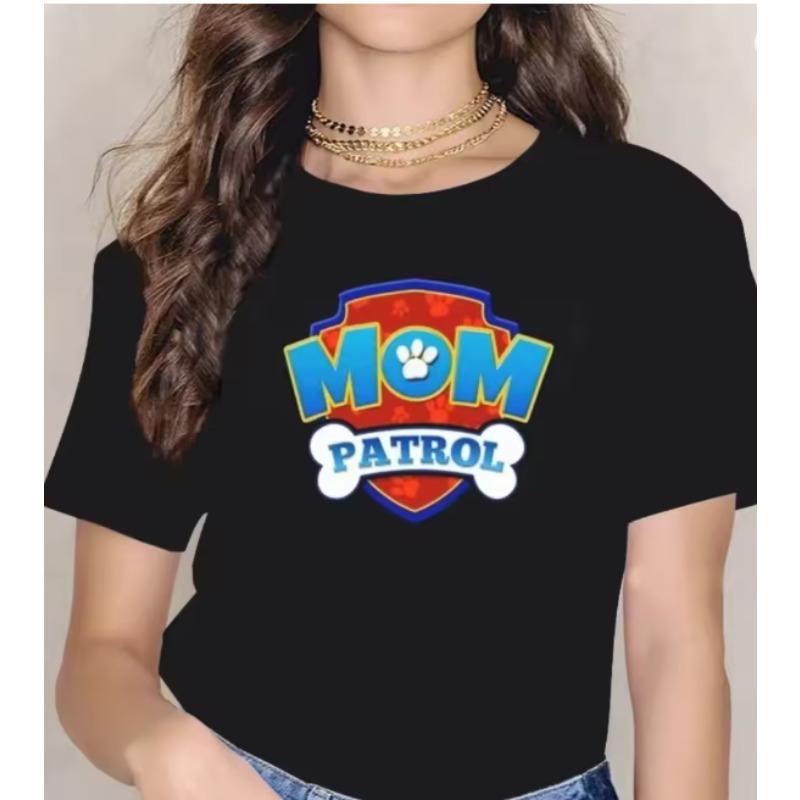 Mom Patrol TShirt Family Birthday Gift Mothers Day Harajuku Daily Casual Streetwear Plus Size Women Ladies Tee Summer Tshirt