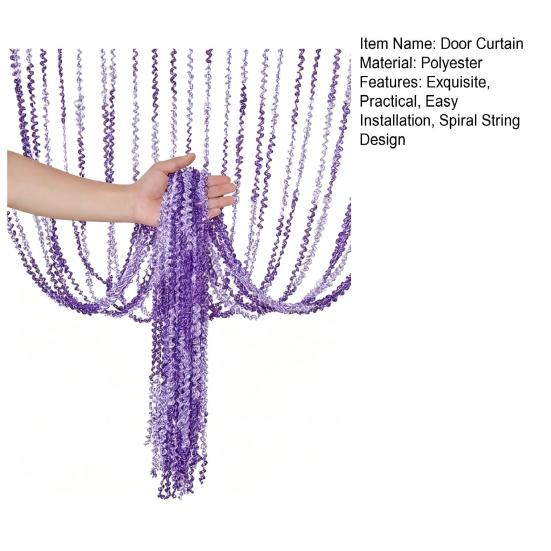 Spiral String Door Curtain Decorative Tassel Curtain Wall Panel Room Divider Fringe Screen Blind for Home Living Room Bedroom