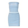 GMXIA Women's Summer Spring Sleeveless One Shoulder Fashion Casual Line Top Chest Slim Short Women Skirts