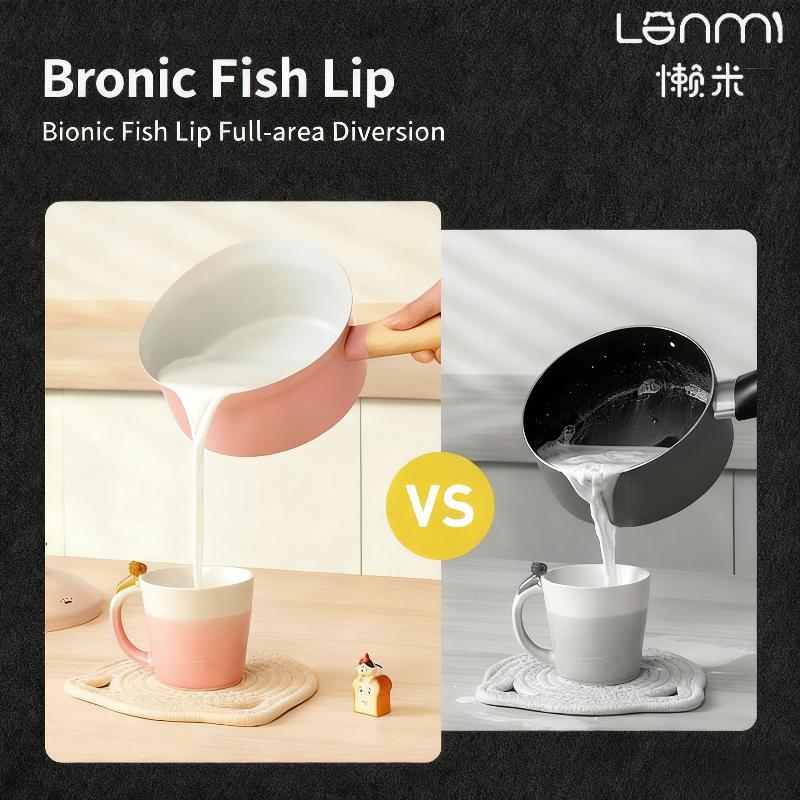 18cm Household Non Stick Milk Pot Stone Color Baby Multi-functional Cooking Pot Baby Food Boiling Special Pot Clay Pot