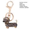 Keychain Pendant, Cartoon Dog Shape Key Holder with Lobster Clasp And Key Ring, Sparkling Rhinestones Inlaid Car Interior Key Chain