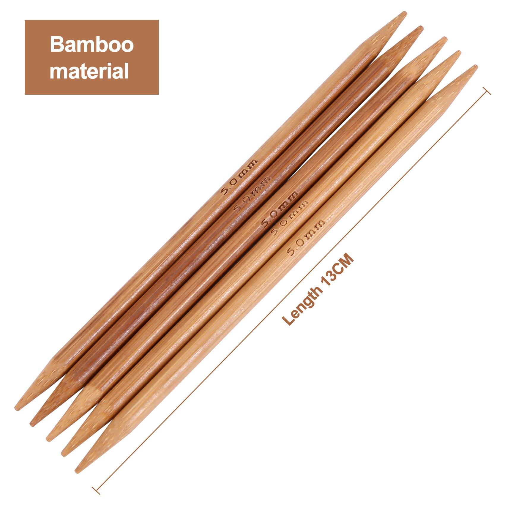 

BHBL 5 Sets of 11 Sizes 5 (13cm) Double Pointed Carbonized Bamboo Knitting Kits Needles Set (2.0mm - 5.0mm) China Mainland