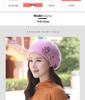Women's Winter Fashion Knitted Wool Beret with Rabbit Fur - Cute Korean-Style Beanie