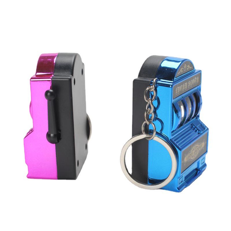 Mini Slot Machine Keychain Pendant - Fruit Spin Game with Lucky Draw Feature