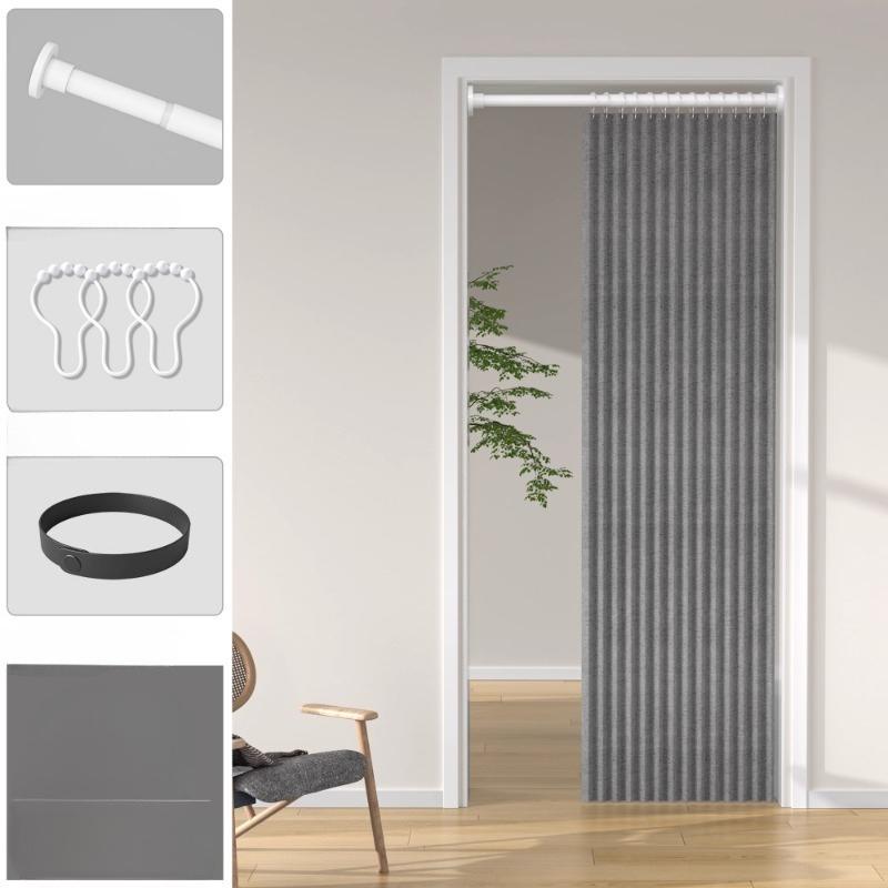 Door Curtain Pleated Door Curtain Folding Door Curtains Accordion for Bedroom Curtain Partitions, Wardrobes, Shoe Cabinets Etc