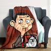 Customiz Name Personality Mr. Bean Blanket Soft &Warm Sofa Office Bed Travel Lunch Break Blanket, Gift Suitable All Seasons