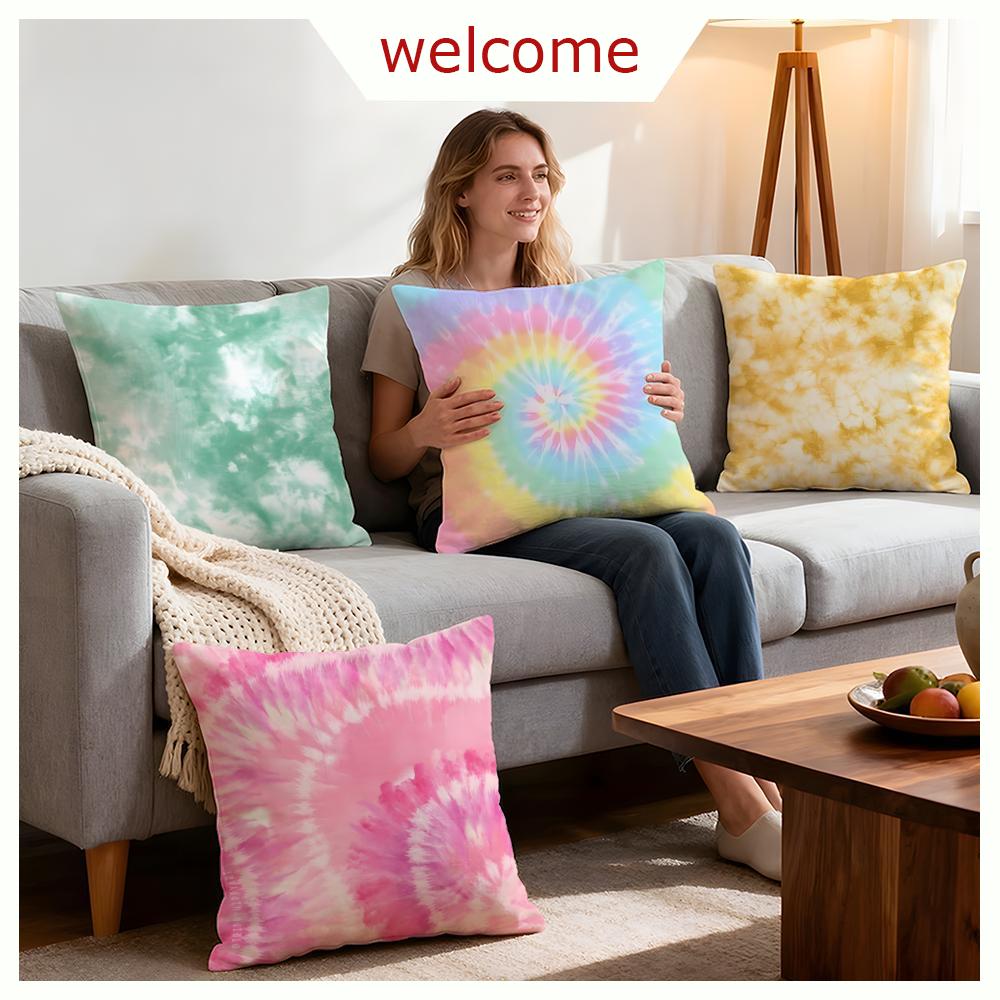 Pattern Tie Dye Pattern Cushion Cover 1Pcs Decorative Covers Soft Cushion Case For Sofa Couch Decor 40X40 45X45 Pillowcases