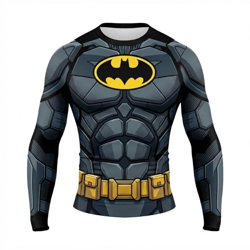 Summer 3D Printed Men's Sports Fitness Training Running Breathable Quick Drying Long Sleeve T-shirt