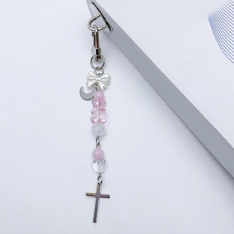 Cute Heart Butterfly Bowknot Charm Pendant Phone Straps Pocket Keychain Strap