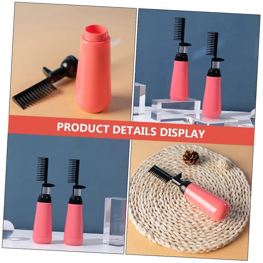 2pcs Hair Dye Applicator Bottle with Comb for Precise Even Color Root Touch Up At Home or Salon