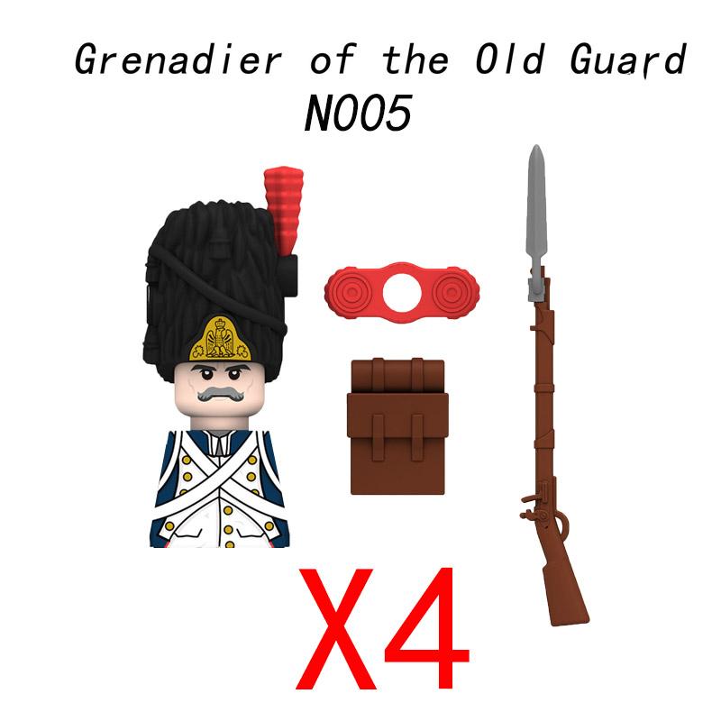 

Военные средневековые строительные блоки Наполеоновские войны Замок Рыцарь Солдат Фигурки Оружие Пушки Британско-французская армия Пехота MOC