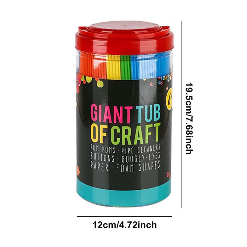 Children Puzzle Toys in Barrels Handmade DIY Material Package Gift Children Elastic Thread Feather Button Twisting Rod TMZ