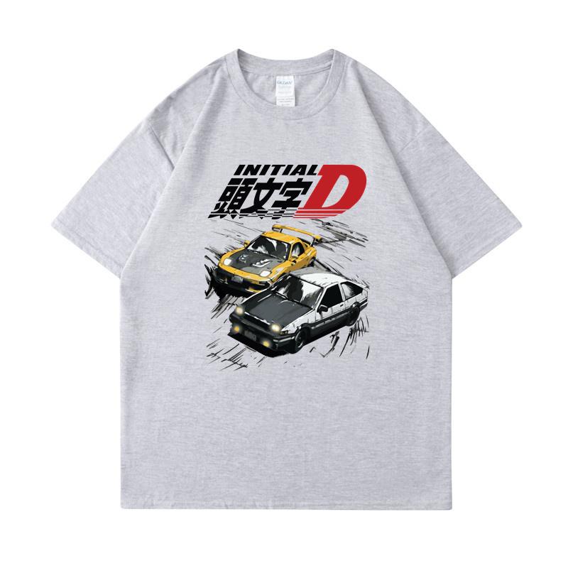 Initial D T Shirt Japanese Anime Graphic Funny Harajuku Manga T Shirt Fashion Casual Short Sleeve Plus Size T Shirt Men