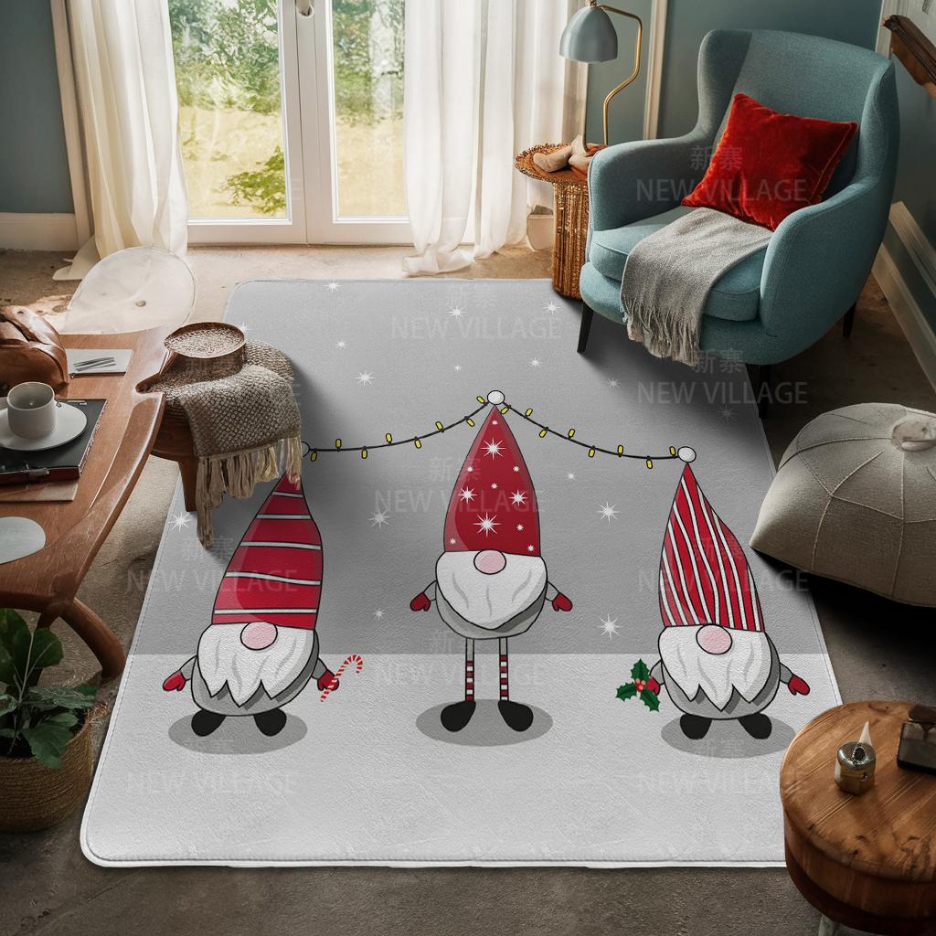 House Entrance Carpet Home Door Mat Living Room Bath Foot Bathroom Non-slip Water Absorption Rugs Bath Merry Christmas Winter
