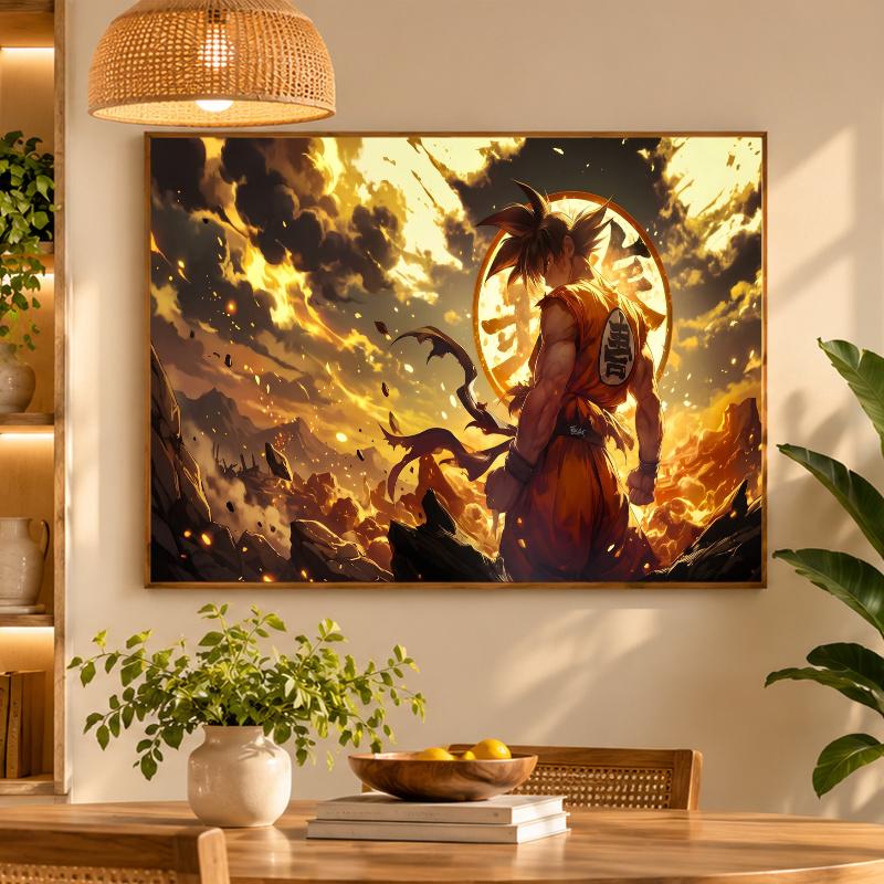 5D Diamond Painting Dragon Ball Goku DIY Full Drill Diamond Art Kit Home Decoration
